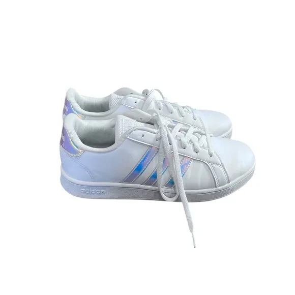 Adidas Women's White Sneakers Size 5 - Picture 4 of 6